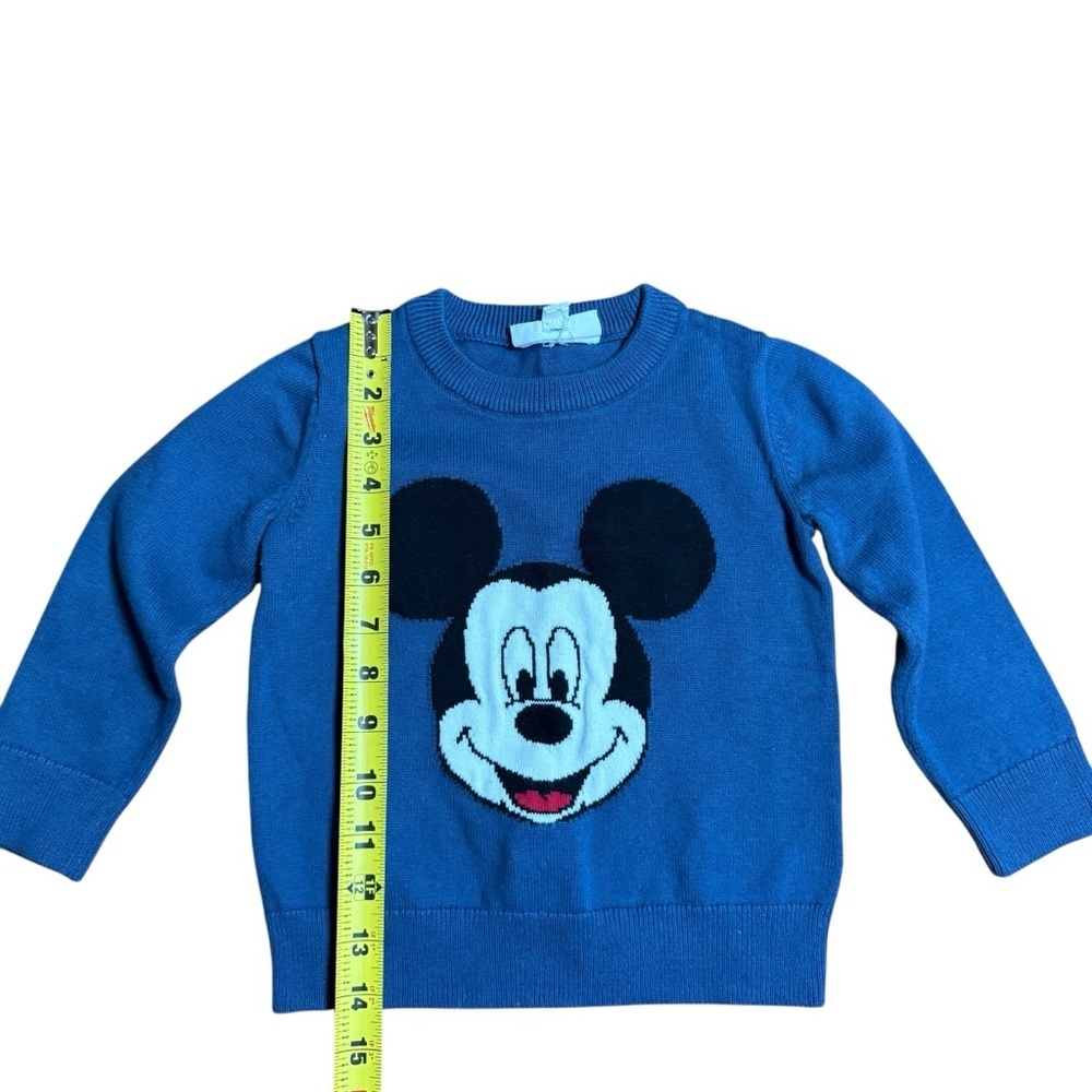 Baby Gap Mickey Mouse Sweater Blue Knit pullover sweater Size 3 Years - Picture 8 of 8